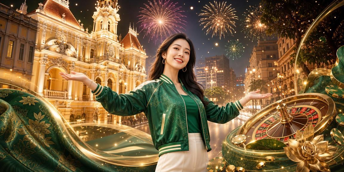 Không khí giải trí casino tại TP. Hồ Chí Minh với hình ảnh áo dài và bàn Roulette truyền thống
